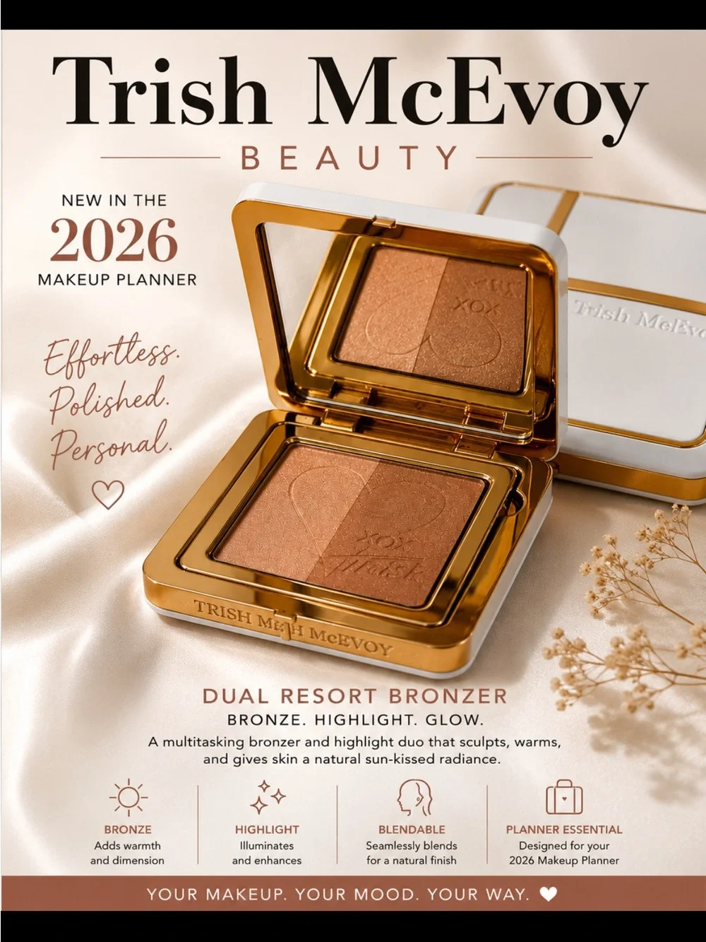 Trish McEvoy Dual Resort Bronzer - Gold & Bronze